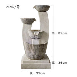 Simple Living Room Water Fountain Decoration Laminated Water Fish Pond European-Style Floor Water View Hotel Front Desk Decoration