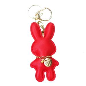 Elegant Rabbit Keychain Pendant Artificial Leather Bunnys Keyring Ornament Versatile Animal Bag Charm Accessory
