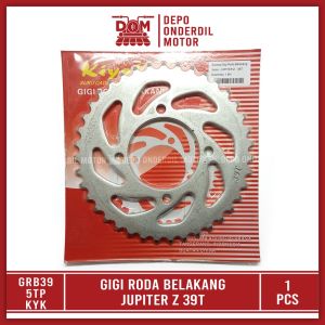Gear Belakang JUPITER Z 39T (KIYOKO) - Gigi Tarik Ger Gir Roda Belakang Rear Sprocket YAMAHA JUPITER