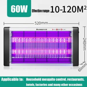 50/60W Photocatalyst Mosquito Fly Killer Lamp New Home Bedroom UVA Mosquito Repellent LED Light Mute Mosquito Trap Lamp