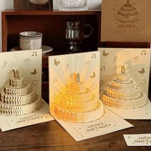 Kỷ niệm sinh nhật 3D với các bản dựng trong ánh sáng và giai điệu không khí lễ hội lời chào âm nhạc cho trẻ em