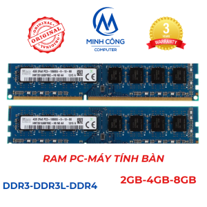 Ram PC DDR3 DDR4 8GB 4GB 2GB DDR3 Bus 1066 1333 1600 hàng zin  chính hãng bảo hành 12 tháng.