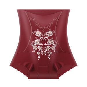 High Waist Tummy Control Pants Liquid Embossed Hip Lifting Underwear Women Shapewear Pants