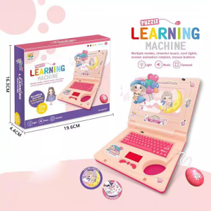 Laptop Toys Educational Learning Toys for Kids Girls and Boys Simulation Computer With Mouse Music Cartoon Computer Childrens Early Education Toys Laptop Toys Electronic Learning Toys For Kids