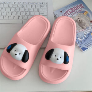QDshop ฮอตฮิต🔥รองเท้าแตะแฟชั่นตัวนูนน้องหมาสีขาวสุดน่ารัก รองเท้าผญพื้นนุ่มพื้นหนาใส่สบายรองเท้าแบบสวมสีพื้นเรียบๆมี 4 สี🌈