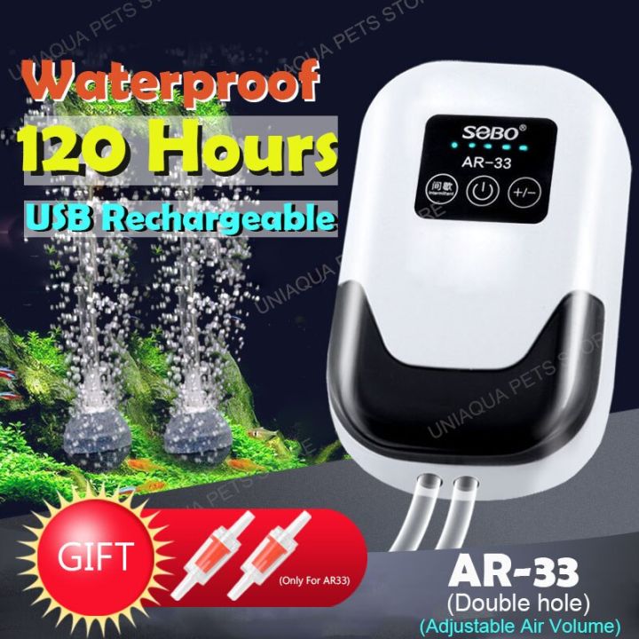 Portable & USB Rechargeable Fishing Oxygen Air Pump