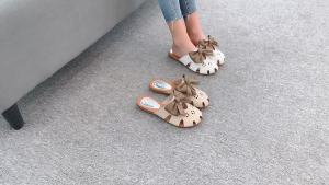 [Free Shipping] WomenS Outdoor Slippers New Summer Styles Versatile Korean Fashion Beach Sandals Flat-Soled Flip-Flops Student-Style Closed-Toe Half-Slippers