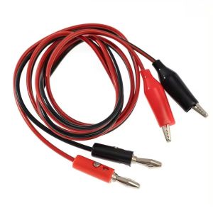 Dây Nguồn Kẹp Cá Sấu Kiểm Tra Nguồn Điện 2 Phích Cắm Dùng Cho Đồng Hồ Điện Thiết Bị Điện (Loại Tốt)