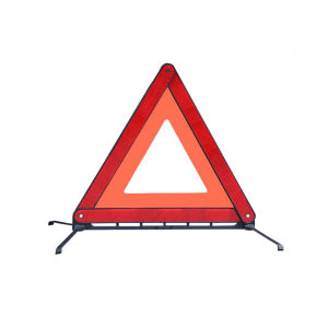 ป้ายสามเหลี่ยมขาตั้งฉุกเฉิน ป้ายฉุกเฉิน แถมฟรีค้อนทุบกระจกนิรภัย พร้อมส่ง!! 🔨