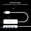 USB HUB 3.0,YOIGO Ultra Slim Multi USB Splitter,4-Port USB hub for Laptop,PC,,Surface Pro, Flash Drive, Mobile HDD(White). 