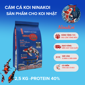 Cám cá koi Ninakoi [5kg]Cám cá koi tăng màutăng size HÀNG CHÍNH HÃNG