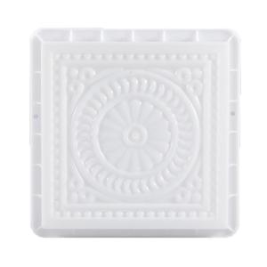Vintage Floral Square DIY Paving Mold Garden Concrete Mould Stepping Pedal Stone Paver Brick Landscape for Path M