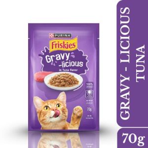 70g Purina Friskies Gravy Licious Wet Food Pouch All Stages Adult Kitten Cat Cats Pet Daily Meal