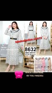 [BISA COD] BEST SELLER MIDI Dress  Wanita Terbaru 2022  Kekinian Midi Dress Bahan Ceruty Premium Super Halus  Full furing friendly Belt