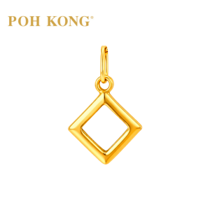 POH KONG 916/22K Gold Exquisite Square Pendants