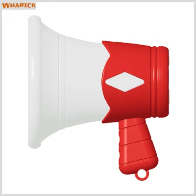 Mini Megaphone Toy with Bead Chain Loud Bullhorn Keychain Pendant Toddlers Boys Girls Recording Loudspeaker Educational Musical Instruments Toy