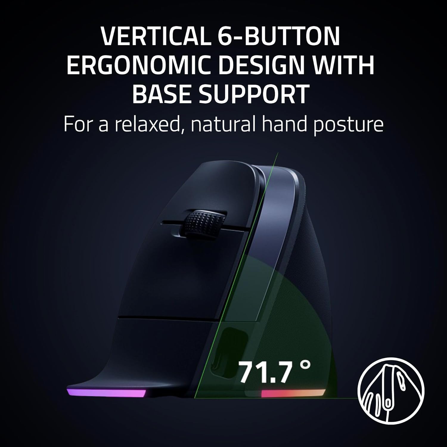 Razer Pro Click V2 - Wireless Productivity Mouse - Vertical Edition