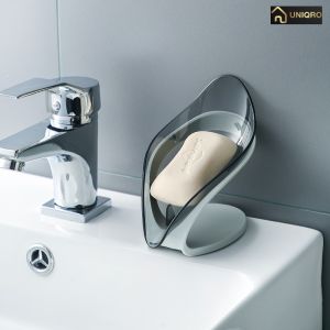 KM-002 Kotak sabun batang tempat sabun bentuk daun klasik minimalis elegan soap box soap holder bathroom wastafel unique leaf aesthetic