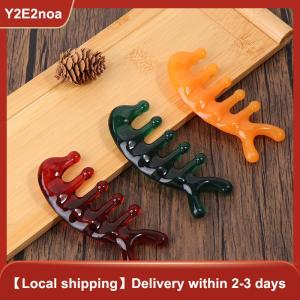 【Y2E2noa】 Five Teeth Meridian Massage Comb Plastic Big Teeth Head Acupoint Therapy Artifact Claws Decompression Portable Scalp Comb