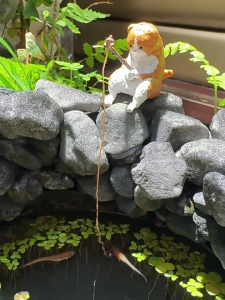 Resins Aquariums Decors with Cats and Ladybird Leaf Design Figurines Ornaments for Home or Office Aesthetic Enhancement