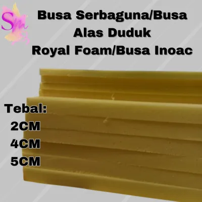 Busa Lembaran Royal Foam Kuning Yellow (Sofa Jok Kursi Mebel Matras Kasur) | TEBAL 2CM 4CM DAN 5CM