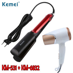 Catok Kemei KM-531 Original Catokan Pelurus Rambut temperatur suhu ionic + Hair Dyer Kemei KM-6832/KM 6832