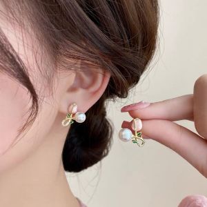 GL Pink Tulip Flower Design Temperament Earrings ES63623