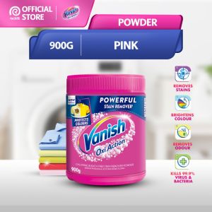 Vanish Stain Remover Pink Oxi Action + Vanish Stain Remover Crystal White Oxi Action Detergent Powder 900g