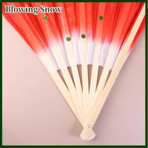 Blowing 30cm Chinese Short Bellydance Fan Bamboo+10 20cm Half Circle SilkVeil Pairs Yangko Belly Dancing Fan Hand Dye Adults