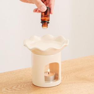 Ceramics Flower Design Essential Oil Burners Tealight Holder for Romantics Home Decors and Fragrances Diffusions