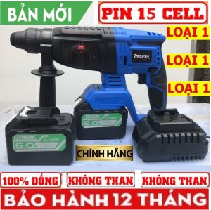 Máy khoan bê tông dùng pin 3 chức năng  - Máy khoan đục Bê tông không chổi than - Máy đục tường pin 15 CELL