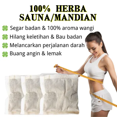 100% Uncang Herba Sauna Mandian Uncang Herbal Untuk Kurus Buang Toksik Lemak Angin Bertangas Berpantan Ibu Mandian Herba Berpantang Bersalin Rendam