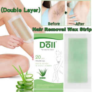 20Pcs/Set Hair Removal Wax Strips Papers Large Size Double Tape Calf Underarm Arm Professional Hair Remover Honey Aloe