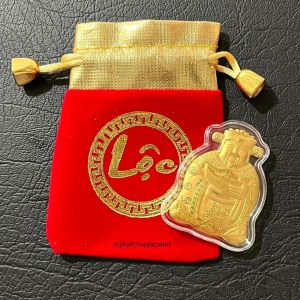 Ông Thần Tài Mạ Vàng Kèm Túi Phúc Lộc May Mắn