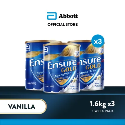 Ensure Gold with Streng+hPro Vanilla 1.6KG For Adult Nutrition Bundle of 3