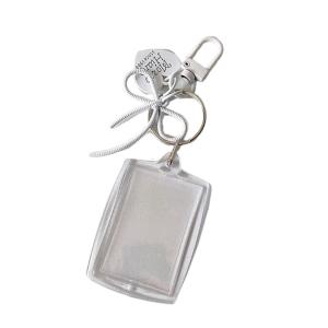 Modern Photo Organizer Heart Shaped Keychain Functional Photocard Display Case For Wallet Purse Storage