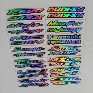 Emblem Stiker Timbul Motor Sepasang MEGAPRO - MX KING - FINO - MIO - GENIO - SCOOPY - RX KING - BEAT