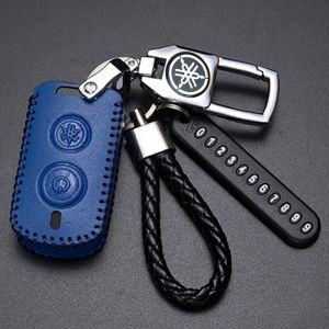 Yamaha y15zr Nmax y16 Xmax y16zr Remote Key leather Case Cover with Keychain
