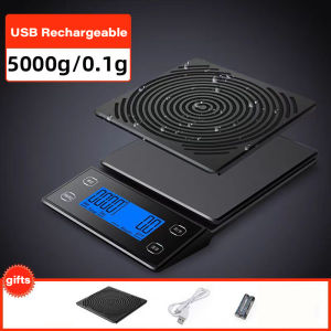 Timbangan Kopi Digital 5KG/0.1Gr Dengan Timer V60 Pour Over Timing Coffee Scale Timbangan Dapur USB