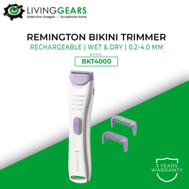 Remington Cordless Rechargeable, Wet & Dry (0.24.0 mm) Bikini Trimmer BKT4000 Lazada