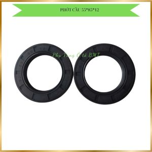 Phớt chắn dầu (oil seal) lắp đuôi trục cơ thủy lực  Thông số 55x85x12 có lò xo