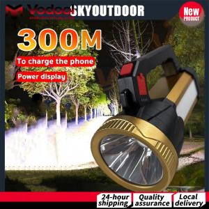 Outdoor Waterproof USB Rechargeable Spotlight 3 Modes & Handle Camping Searchlight for Emergencies Camping Hiking Outdoor Indoor