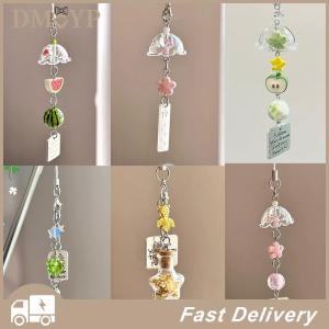 [DMYP] Transparent Keychain Cute Wind Chime Pendant Keyring Mobile Phone Lanyard Kawaii Bag Decorative Accessories Home Decorations