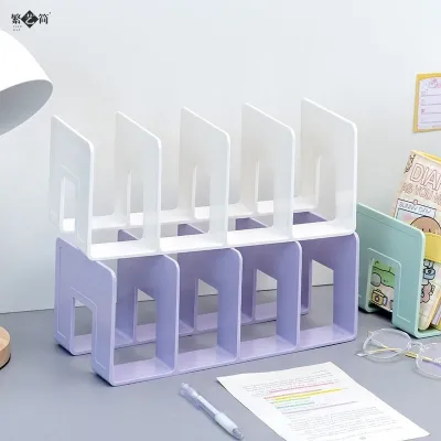 Kệ Sách để bàn Giá ngăn sách vở để bàn Kệ Chia ngăn đựng sách bút khay lưu trữ văn phòng phẩm dùng cho học sinh