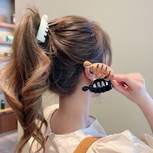 1pcs Acrylic Vertical Hairpin Solid Color Hair Clip Tie High Ponytail Banana Clip Hair Accessories