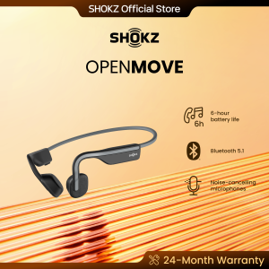SHOKZ S661 OpenMove - Open-Ear Bone Conduction Sports Headphones Wireless Bluetooth Earphones Sweat Resistant Workouts RunningBuilt-in MicNoise Cancelling Micsfor iPhone and Android PhoneWith Microphone Support