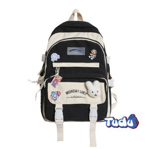 Balo Đi Học Nữ Tudu Ba Lô Học Sinh Thời Trang Phong Cách Hàn Quốc Vải Cao Cấp Chống Nước CN186