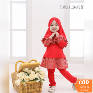 Qiandra Legging Set By Lilbi - Little Bee Boutique - Lilbi - Setelan Baju Muslim Anak Perempuan - Baju Anak Perempuan Bayi Dan Balita Kekinian - Setelan Baju Anak Muslim - One Set Anak Balita - One set Muslim Anak Perempuan - One Set Muslim Anak Perempuan
