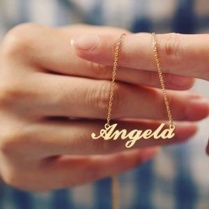 Kalung dengan Liontin Nama Kalian Sendiri/Bayar di Tempat/Free Box