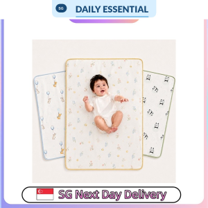 【DAILY ESSENTIAL】 Reusable Waterproof Changing Pad Cotton Surface 55x75 75x95 90x120cm